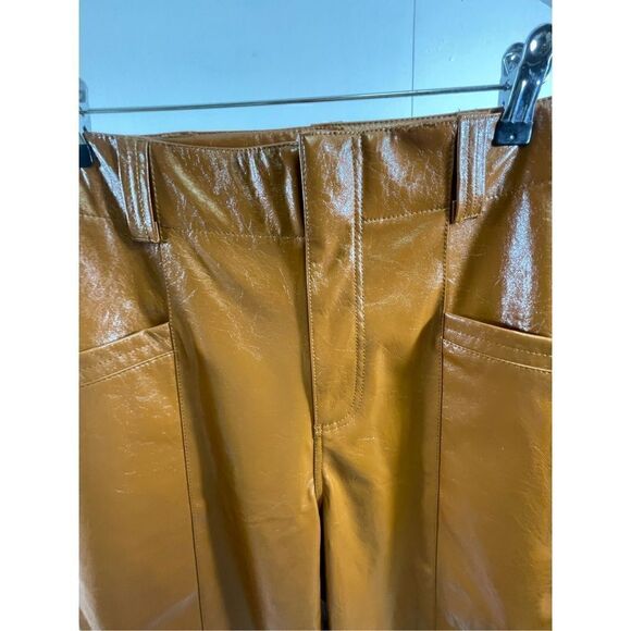Free People NWT Faux Patent Leather Twin Flame Pants Size 12 - Picture 5 of 10